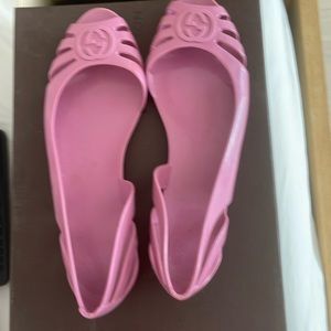 Gucci rubber beach slides Pink 36